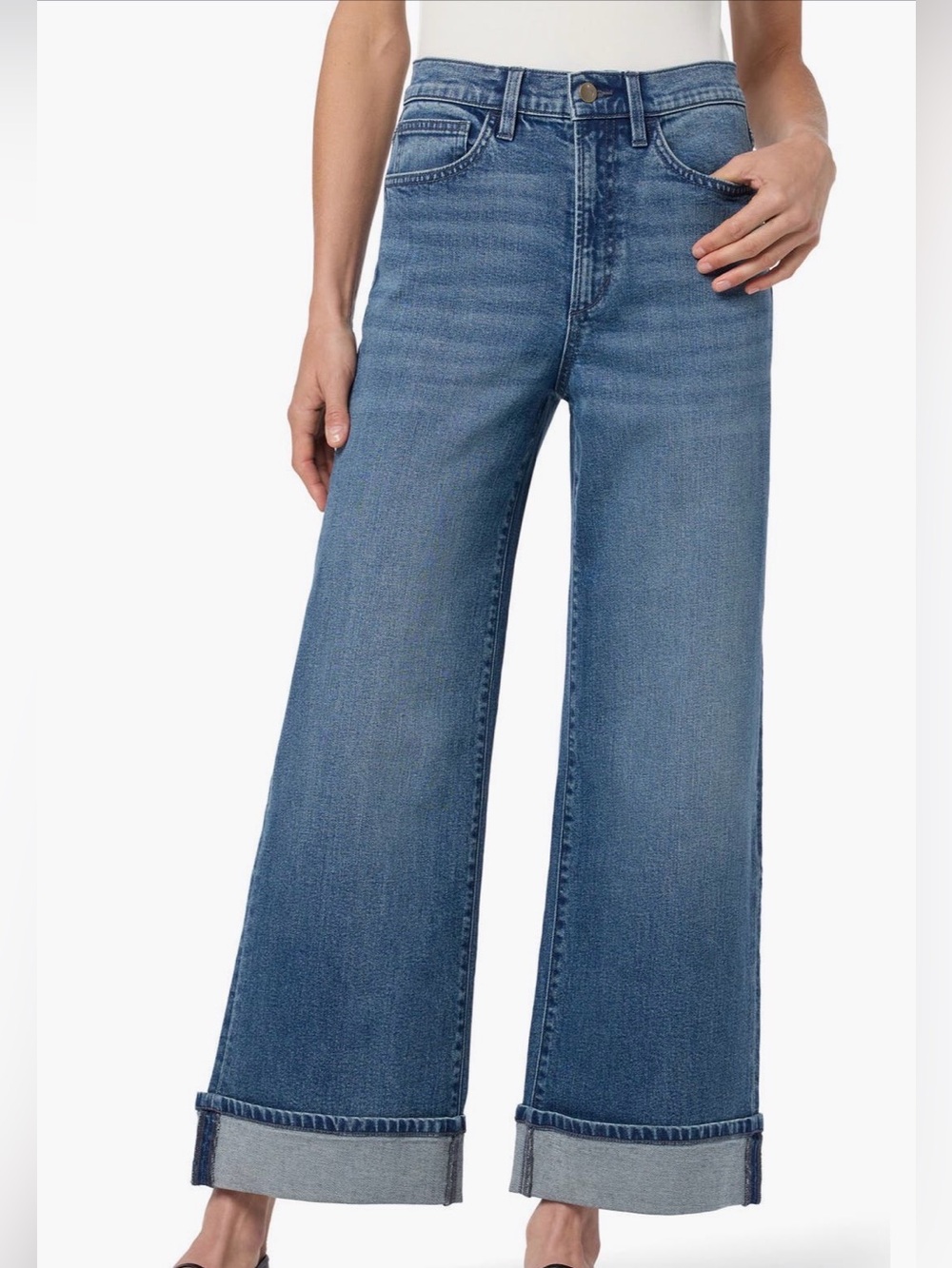 Joe's Jeans wide leg cuff jeans